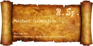 Mechel Szabolcs névjegykártya